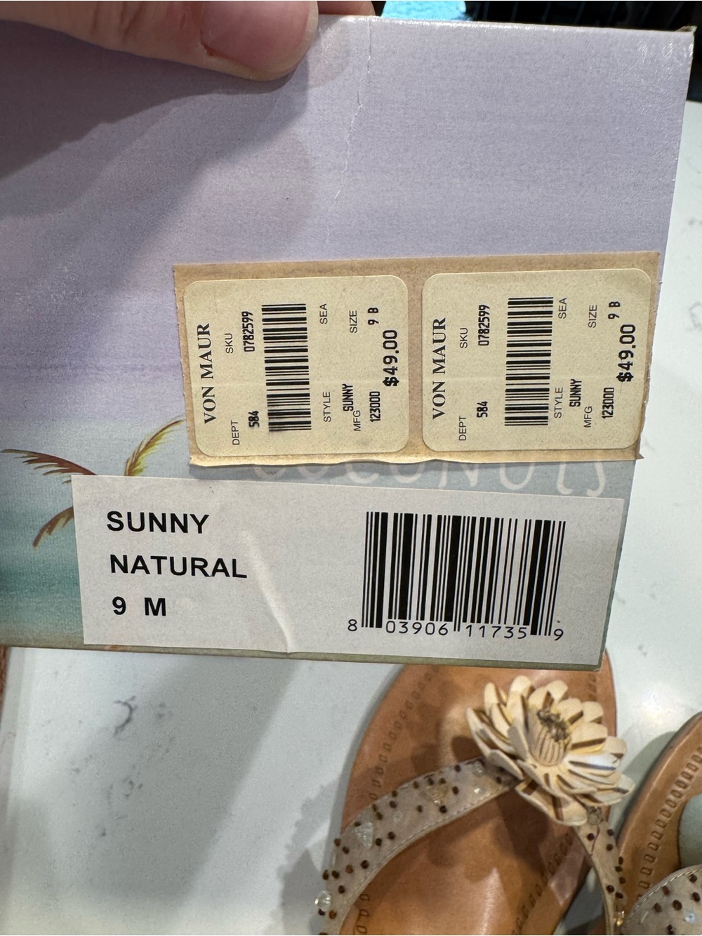 Coconuts by Matisse tan leather thong sandals Sunny Natural size 9 - Picture 6 of 7